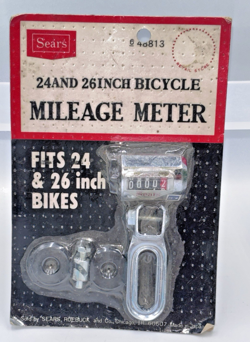 24 and 26" Bicycle Vtg Sears Bike Mileage Meter Odometer Roebucks Co Japan NOS